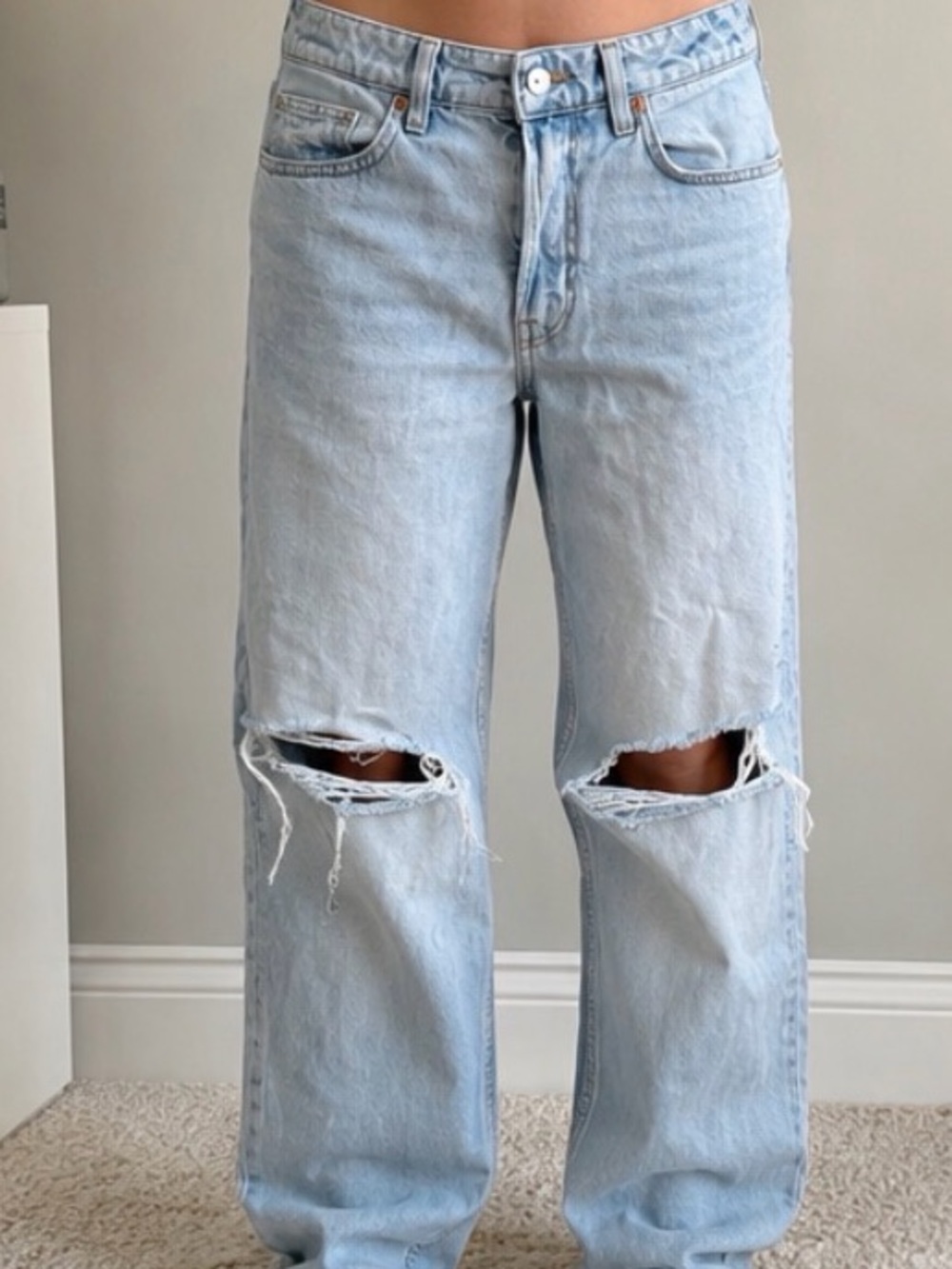Light Blue Distressed Jeans